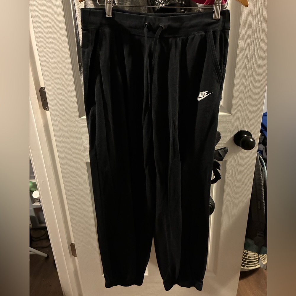 Nike Black Joggers with White Logo